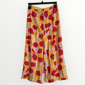 & Other Stories Los Angeles Atelier Midi Center Slit Floral Skirt Size 2 NWT
